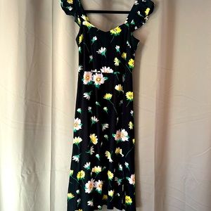 Black dress with flowers